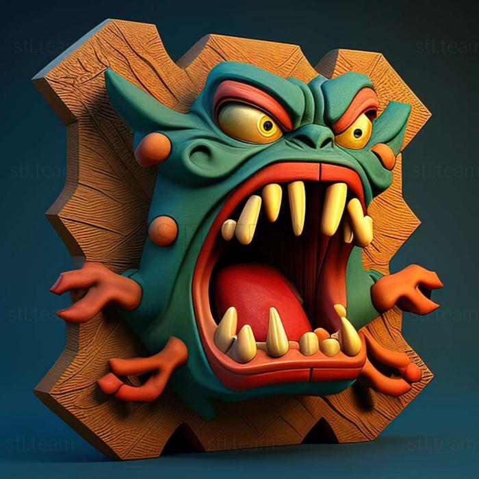 3D model Kaboom Monsters game (STL)